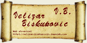 Velizar Biskupović vizit kartica